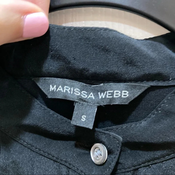 MARISSA WEBB Meadow Lace Tuxedo Blouse in Black Size Small - Picture 4 of 7